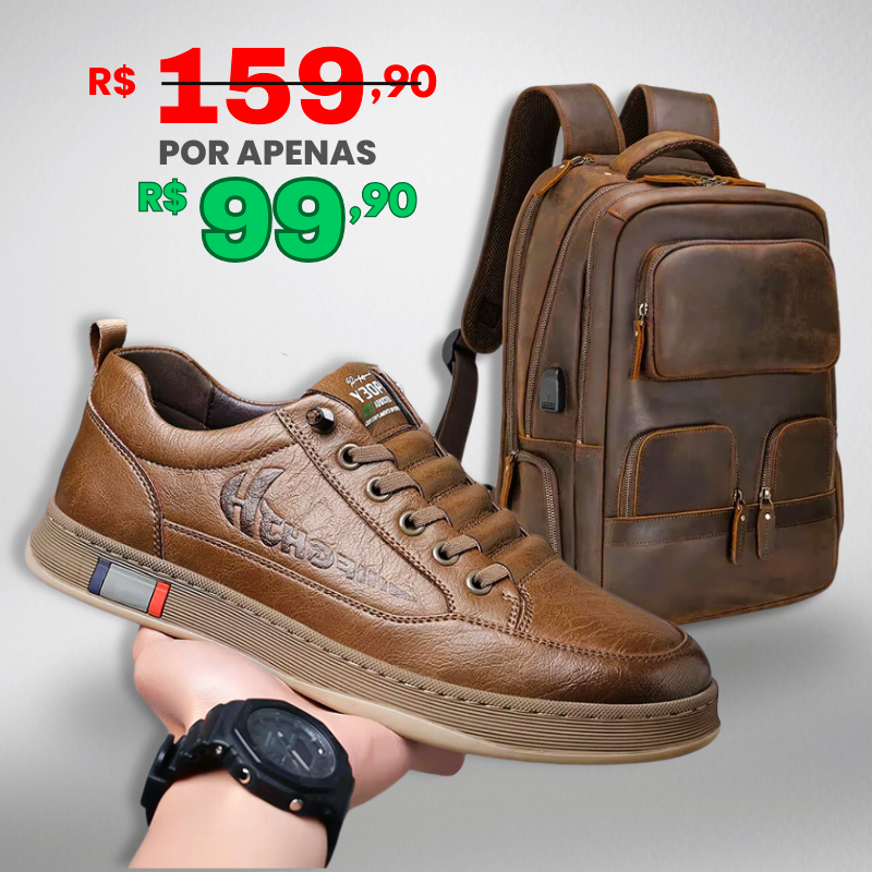 [BLACK-FRIDAY] Mocassim Ortopédico e Mochila Premium